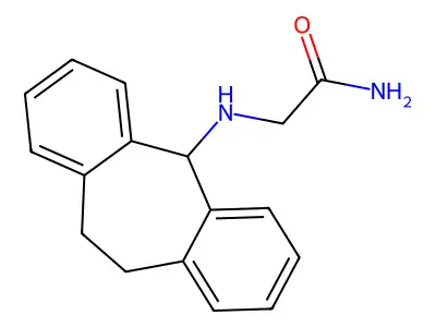 Acetamide, 2-((10,11-dihydro-5H-dibenzo(a,d)cyclohepten-5-yl)amino)- structure
