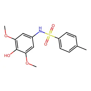 N-(4-hydroxy-3,5-dimethoxyphenyl)-4-methylbenzenesulfonamide structure