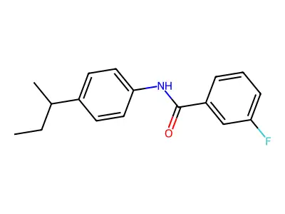 N-[4-(butan-2-yl)phenyl]-3-fluorobenzamide structure
