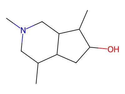 1H-Cyclopenta(c)pyridin-6-ol, octahydro-2,4,7-trimethyl-, (4R,4aS,6R,7S,7aR)- structure