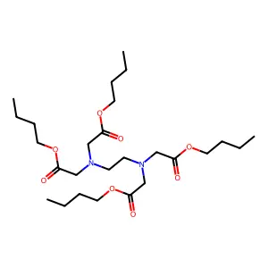 Dibutyl N,N'-1,2-ethanediylbis(N-(2-butoxy-2-oxoethyl)glycinate) structure