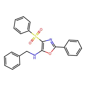 5-Oxazolamine, 2-phenyl-N-(phenylmethyl)-4-(phenylsulfonyl)- structure