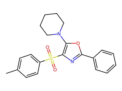 1-[4-(4-Methylbenzenesulfonyl)-2-phenyl-1,3-oxazol-5-YL]piperidine structure