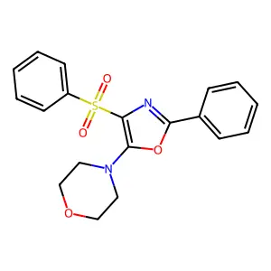 4-[4-(Benzenesulfonyl)-2-phenyl-1,3-oxazol-5-yl]morpholine structure