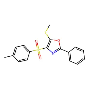 5-(Methylthio)-2-phenyl-4-tosyloxazole structure
