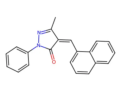 (4Z)-5-methyl-4-(naphthalen-1-ylmethylidene)-2-phenylpyrazol-3-one structure