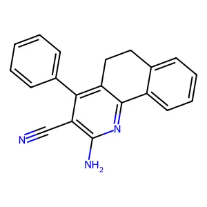2-Amino-4-phenyl-5,6-dihydrobenzo[h]quinoline-3-carbonitrile structure
