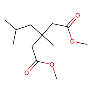 Dimethyl 3-isobutyl-3-methylglutarate structure