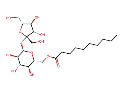 Beta-D-Fructofuranosyl 6-O-Decanoyl-Alpha-D-Glucopyranoside structure
