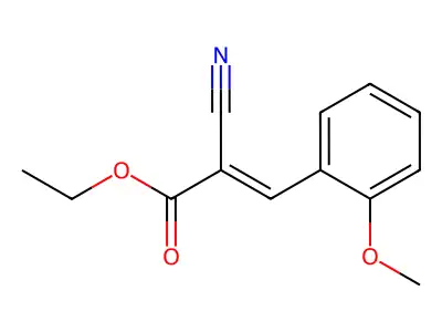 Ethyl alpha-cyano-2-methoxycinnamate structure