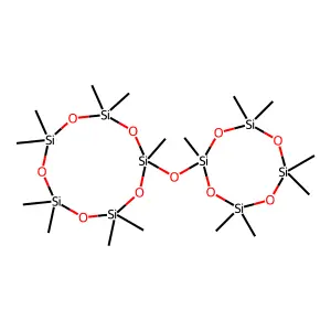 2-(2',4',4',6',6',8',8'-Heptamethyltetrasiloxan-2'-yloxy)-2,4,4,6,6,8,8,10,10-nonamethylcyclopentasiloxane structure