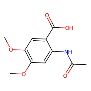 2-Acetamido-4,5-dimethoxybenzoic acid structure