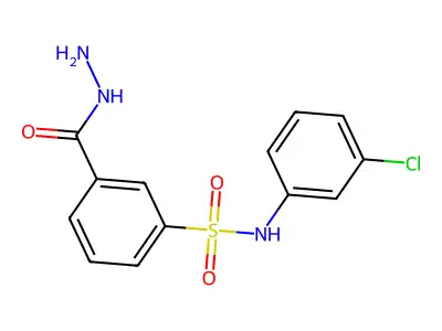 N-(3-chlorophenyl)-3-(hydrazinecarbonyl)benzene-1-sulfonamide structure