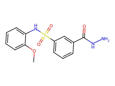3-(hydrazinecarbonyl)-N-(2-methoxyphenyl)benzene-1-sulfonamide structure