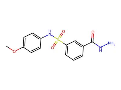 3-(hydrazinecarbonyl)-N-(4-methoxyphenyl)benzene-1-sulfonamide structure
