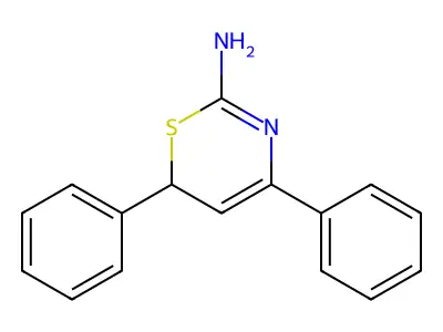 6H-1,3-Thiazin-2-amine, 4,6-diphenyl- structure