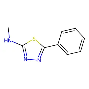 N-methyl-5-phenyl-1,3,4-thiadiazol-2-amine structure