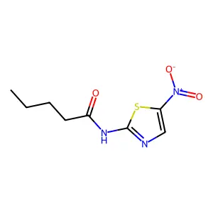 N-(5-硝基-2-噻唑基)戊酰胺 structure