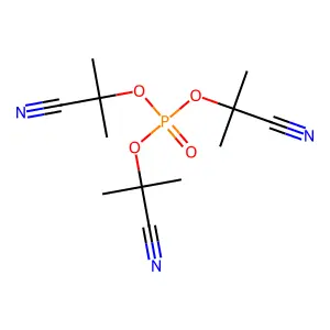 Tris(2-cyanopropan-2-yl) phosphate structure
