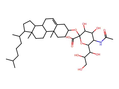 alpha-(3-Hydroxysialyl)cholesterol structure