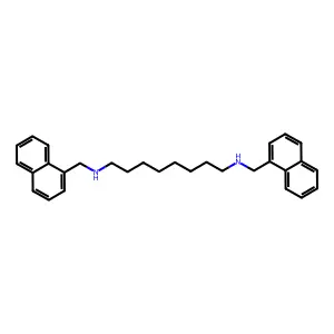 1,8-Octanediamine, N,N'-bis(1-naphthalenylmethyl)- structure