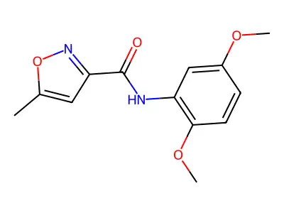 3-Isoxazolecarboxamide, N-(2,5-dimethoxyphenyl)-5-methyl- structure