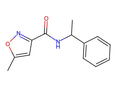 5-Methyl-N-(1-phenylethyl)-1,2-oxazole-3-carboxamide structure