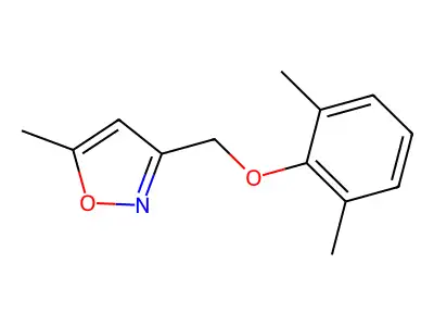 Isoxazole, 3-((2,6-dimethylphenoxy)methyl)-5-methyl- structure