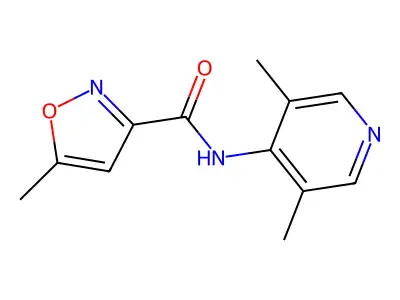 3-Isoxazolecarboxamide, N-(3,5-dimethyl-4-pyridinyl)-5-methyl- structure