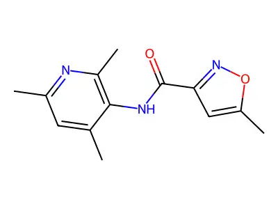 3-Isoxazolecarboxamide, 3-methyl-N-(2,4,6-trimethyl-3-pyridinyl)- structure