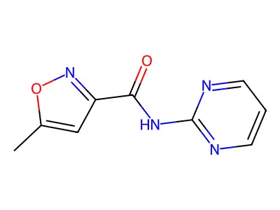 3-Isoxazolecarboxamide, 5-methyl-N-2-pyrimidinyl- structure