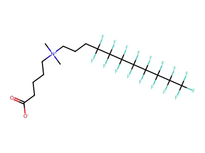 N,N-Dimethyl-N-(3-F-octylpropyl)-5-ammoniopentanoate structure