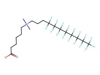 N,N-Dimethyl-N-(3-F-octylpropyl)-6-ammoniohexanoate structure