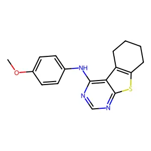 N-(4-methoxyphenyl)-5,6,7,8-tetrahydro[1]benzothieno[2,3-d]pyrimidin-4-amine structure
