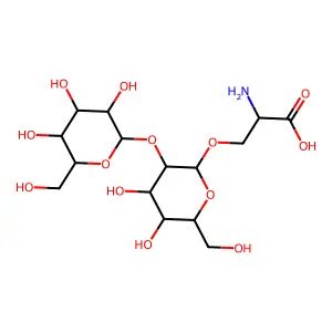 O-(2-O-Mannopyranosyl-mannopyranosyl)serine structure