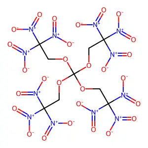 Trinitroethyl orthocarbonate structure