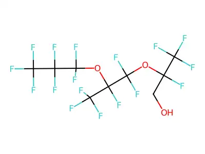 1H,1H-2,5-Bis(trifluoromethyl)-3,6-dioxa-perfluorononanol structure