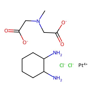Chloro(1,2-diaminocyclohexane)(N-methyliminodiacetato)platinum(IV) structure