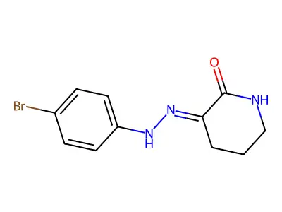 3-[(4-Bromophenyl)hydrazinylidene]piperidin-2-one structure