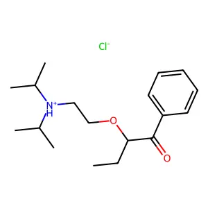 2-(2-(Di(propan-2-yl)amino)ethoxy)-1-phenylbutan-1-one--hydrogen chloride (1/1) structure