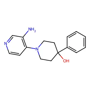 4-Piperidinol, 1-(3-amino-4-pyridyl)-4-phenyl- structure