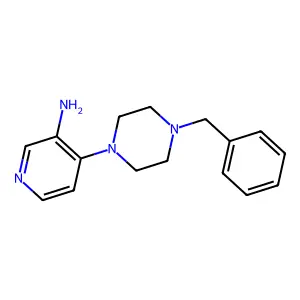 4-(4-(Phenylmethyl)-1-piperazinyl)-3-pyridinamine structure