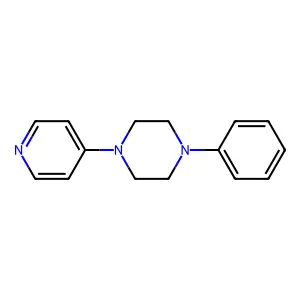 Piperazine, 4-phenyl-1-(4-pyridyl)- structure