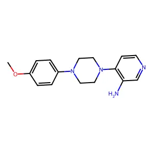 Piperazine, 1-(3-amino-4-pyridyl)-4-(4-methoxyphenyl)- structure