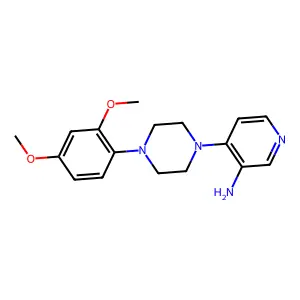 1-(3-Amino-4-pyridyl)-4-(2,4-dimethoxyphenyl)piperazine structure