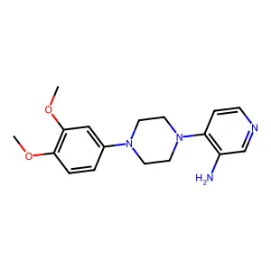 Piperazine, 1-(3-amino-4-pyridyl)-1-(3,4-dimethoxyphenyl)- structure