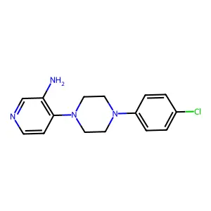 Piperazine, 1-(3-amino-4-pyridyl)-4-(4-chlorophenyl)- structure