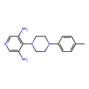 Piperazine, 1-(3,5-diamino-4-pyridyl)-4-(p-tolyl)- structure