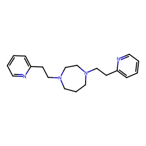 1H-1,4-Diazepine, hexahydro-, 1,4-bis(2-(2-pyridyl)ethyl)- structure