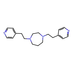 1H-1,4-Diazepine, hexahydro-, 1,4-bis(2-(4-pyridyl)ethyl)- structure